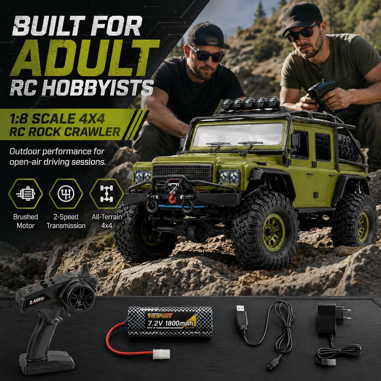 성인용 무선 조종 트럭 - 1:8 스케일 4x4 오프로 - Rc Hobby Grade Car 리뷰 및 가격