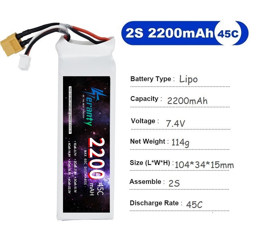 2PCS 7.4V Lipo 2S 배터리 1500mah/ - Rc Hobby Grade Car 리뷰 및 가격